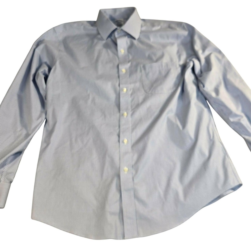 Brooks Brothers Regent Fit Non-Iron Supima Cotton Blue Check Shirt 15-33 Mens